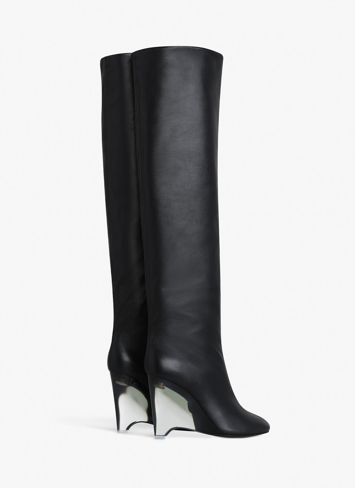 WEDGE BOOTS IN CALFSKIN ALAÏA BLACK WEDGE BOOTS IN CALFSKIN